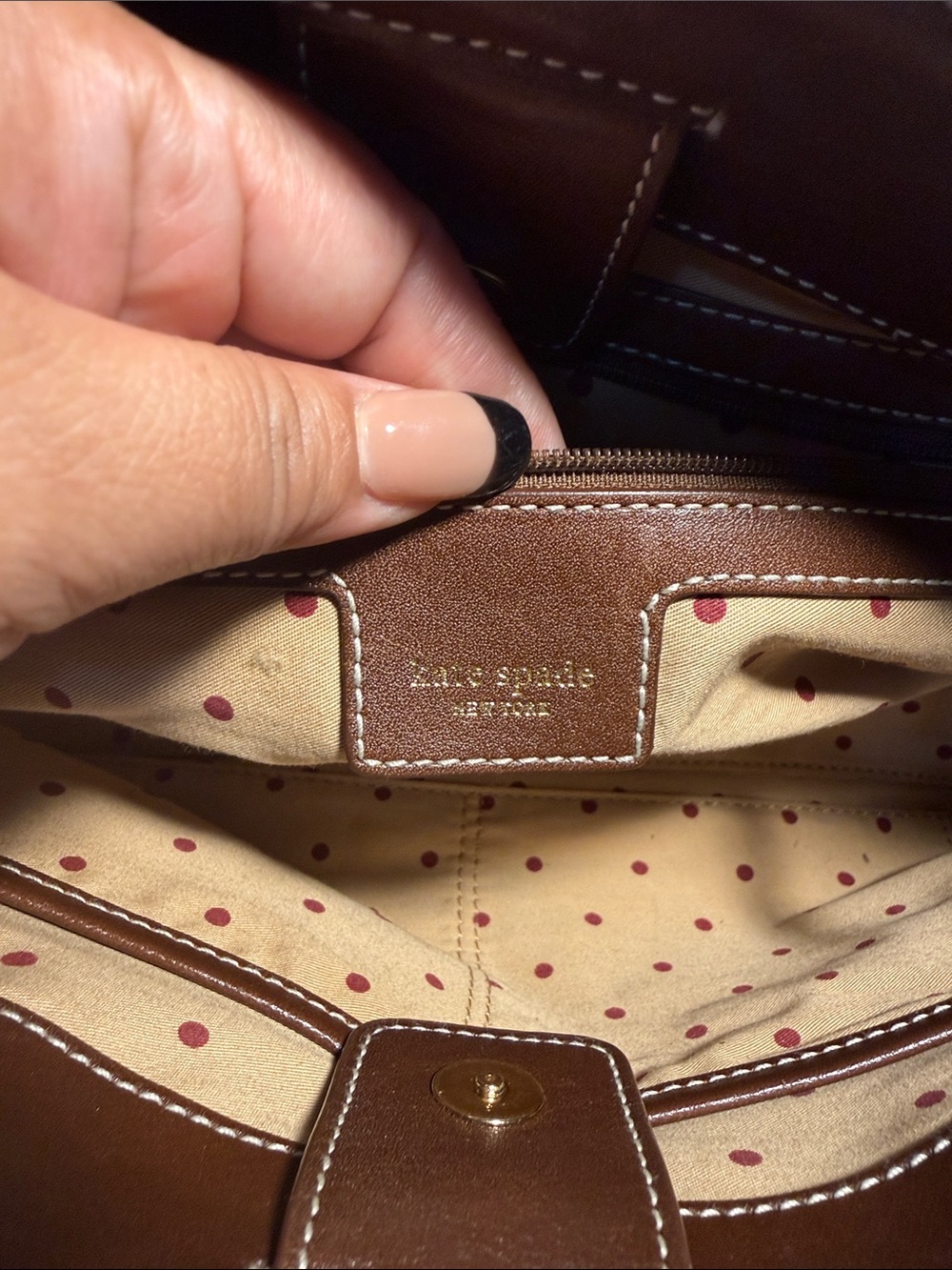 kate spade Brown Leather Shoulder Bag - Picture 6 of 7